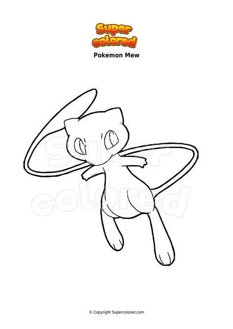 Ausmalbilder Pokemon Mew 